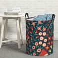 thumbnail image 6 of Fuzoiu Berries and Flowers Print Circular Hamper,Laundry Basket with Handle,Collapsible Laundry,Dirty Clothes Storage Basket,for Bedroom Bathroom Dorm Living Room-Small, 6 of 6