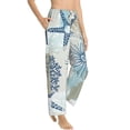 thumbnail image 2 of Sigee Algae Corals and Seashells Print Women's Soft Pajama Pants - Breathable and Comfortable Lounge Sleep Bottoms with Elastic Waistband and Pockets-Small, 2 of 9
