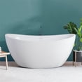 thumbnail image 3 of Ferdy Bath Naha 59" Slotted Overflow Acrylic Plastic Bathtub in White, 3 of 4