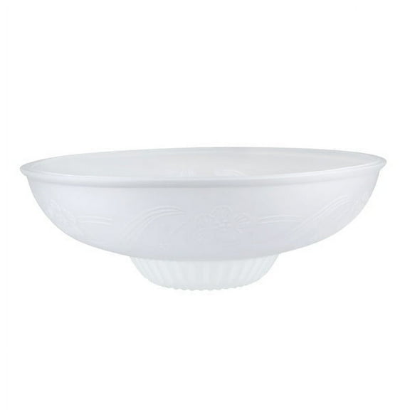 Aspen Creative 23501-01, Frosted Glass Shade for Medium Base Socket Torchiere Lamp, Swag Lamp and Pendant,14" Diameter x 4-3/4" Height.