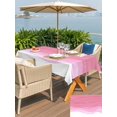 thumbnail image 4 of Outdoor Tablecloth with Umbrella Hole and Zipper, Ombre Waves Rectangle Table Cloth 54x80 Inch Waterproof Tablecloth, Abstract Art Gradient Pink Modern Picnic Table Cover for Patio Camping, 4 of 7