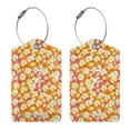 thumbnail image 3 of Pofeuu Orchids Flowers Print Luggage Tags, Privacy Cover ID Label with Stainless Steel Loop and Address Card for Travel Bag Suitcase-1, 3 of 5