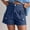 Dark Blue, variant on Bzhegqhd Women's Solid Color Retro Casual Loose Pocket Shorts