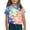 Style 3, variant on GERsome Girls Short Sleeve T-Shirts Summer Soft Cotton Tie-Dye Tops Kids Girls Round Neck T Shirts