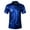 Blue, variant on HBYJLZYG Golf Shirts For Men Short Sleeve Casual Button Shirts Summer Shiny Stage Style Sport Fitness Tops Gold