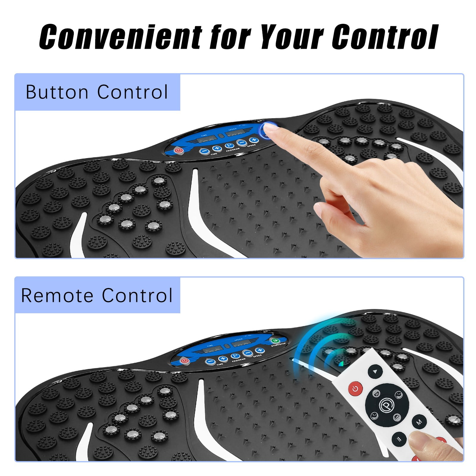 JSTUOKE Vibration Plate Exercise Machine Whole Body Workout Vibration Fitness Platform w/ Remote control and 2 Resistance Band