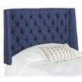 thumbnail image 4 of SAFAVIEH London Retro Winged Tufted Headboard with Flat Nail Heads, Twin, Navy, 4 of 4