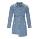 thumbnail image 4 of Vestido ajustado con cinturón de un solo pecho y manga larga con solapa vaquera a la moda de verano para mujer Fridja  nalpqowj28815, 4 of 9