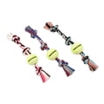 thumbnail image 2 of Juguete de Cuerda Mammoth Flossy Chews Multicolor con Pelota de Tenis para Perro Mediano, 2 of 5