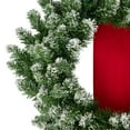 thumbnail image 3 of Northlight Set of 3 Pre-Lit B/O Flocked Wreaths on Red Ribbon Christmas Decoration 6.5', 3 of 4