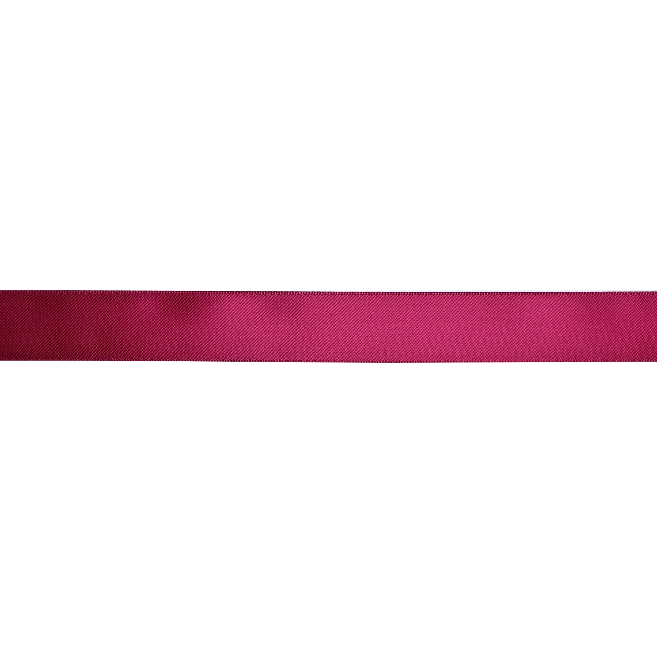 Gwen Studios 5/8" Satin Ribbon in Raspberry, 6 Yards