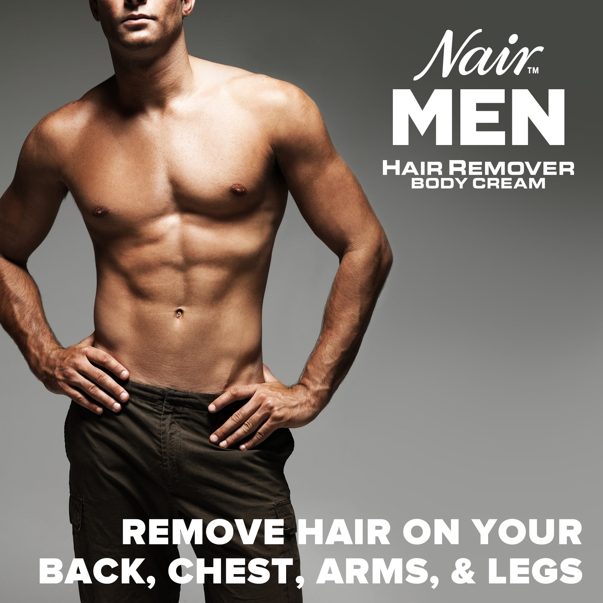 Nair Men Hair Remover Body Cream, Body Hair Remover for Men, 13 Oz Bottle -  