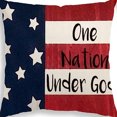 thumbnail image 3 of Independence Day Pillow Covers 18 x 18 Inch 4th of July American Flag Throw Pillow Case Memorial Day Patriotic Star America Freedom Decor Cushion Case for Home Couch Sofa Bed, 3 of 8