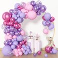 thumbnail image 4 of Kit de guirnaldas con forma de arco de globos Amandir, rosa y morado, 153 unidades, 4 of 7