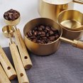thumbnail image 4 of 1 juego de tazas medidoras de líquidos y de secado de acero inoxidable, pulidas en oro, para cocinar y hornear, 4 of 5