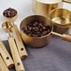 thumbnail image 4 of 1 juego de tazas medidoras de líquidos y de secado de acero inoxidable, pulidas en oro, para cocinar y hornear, 4 of 5