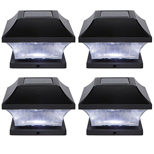 Trademark Innovations POSTLGTS-4X Lumières de Poteau Transparentes