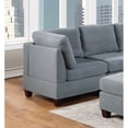 thumbnail image 3 of Miekor Furniture Modular Sectional 6pc Set Living Room Furniture Corner Sectional Couch Grey Linen Like Fabric 3x Corner Wedge 2x Armless Chairs and 1x Ottoman W5U336, 3 of 9