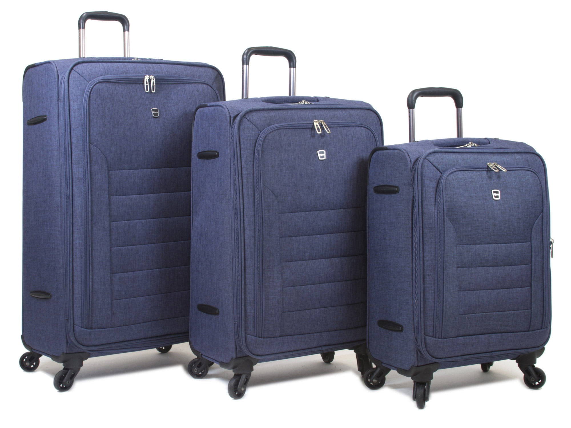 Dejuno Dejuno Noir Lightweight 3Piece Spinner Luggage Set with