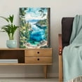 thumbnail image 5 of Lake Tahoe Landscape Watercolor Painting/Canvas Print，Suitable for Living Room，Bedroom，Office，Bathroom，Hotel Decoration, 5 of 8