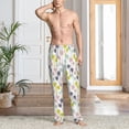 thumbnail image 5 of Uemuo Hawaiian Coconut Tree Pattern Men's Wide Leg Palazzo Lounge Pants with Pockets Light Weight Loose Comfy Casual Pajama Pants-Medium, 5 of 9