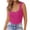 *Hot Pink, variant on ClodeEU Women's Square Neck Sleeveless Tank Top,Solid Color Fitted Basic Cami Tops Black,Womens Plus XXL