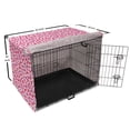 thumbnail image 6 of Valentine's Day Dog Crate Cover, Love Themed Simple Pattern with Hearts, Easy to Use Pet Kennel Cover Small Dogs Puppies Kittens, 7 Sizes, Pink Fuchsia, by Ambesonne, 6 of 6