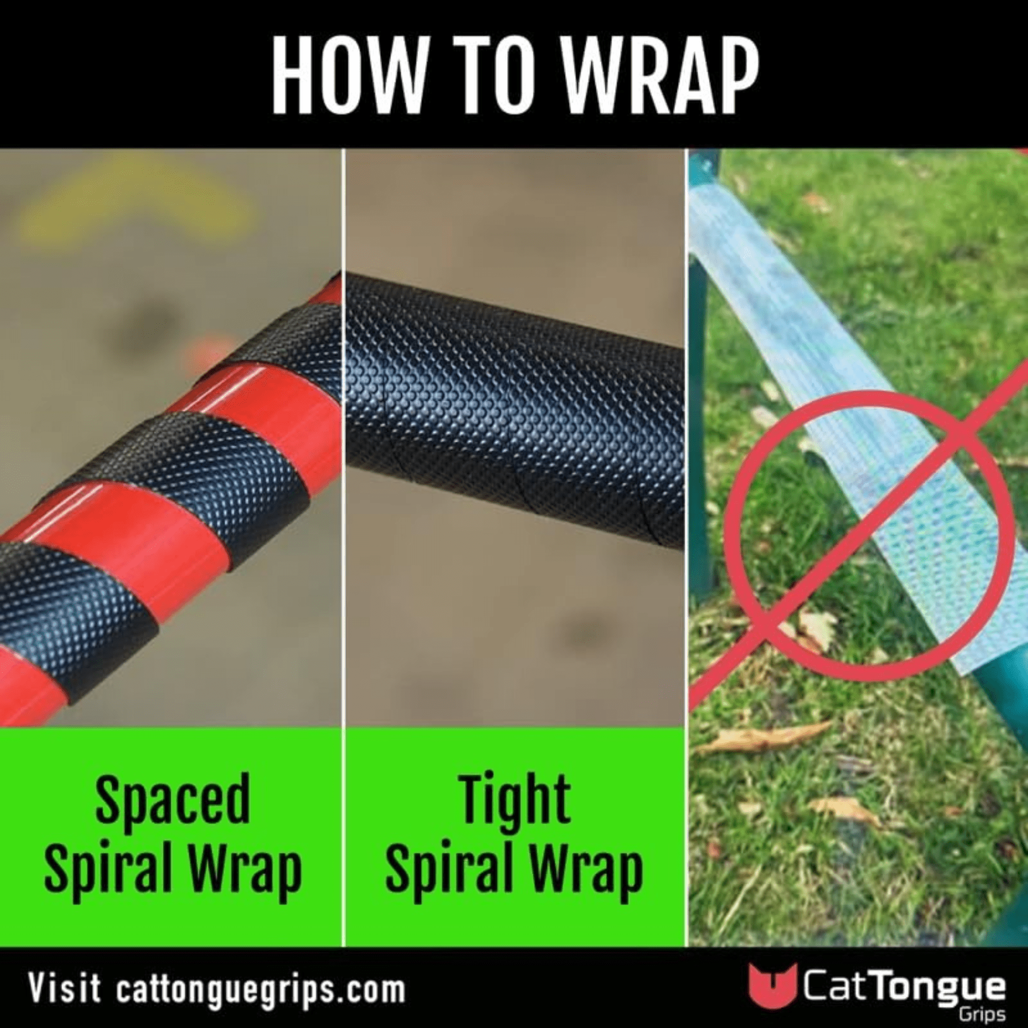 CatTongue Gription Non-Abrasive Grip Tape for Handles, Stairs, and More - Waterproof, Heavy-Duty Anti Slip Tape, 10ft, Glow In The Dark