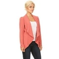 thumbnail image 2 of Women's Classic Draped Open Front Blazer Casual Workwear Long Sleeve Jacket, 2 of 5