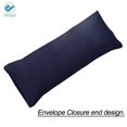 thumbnail image 5 of Deago Set of 2 Ultra Soft Long Pillow Cases Body Pillowcases Cover Envelope Closure For Adults Pregnant Women 20" x 55" (Navy), 5 of 7