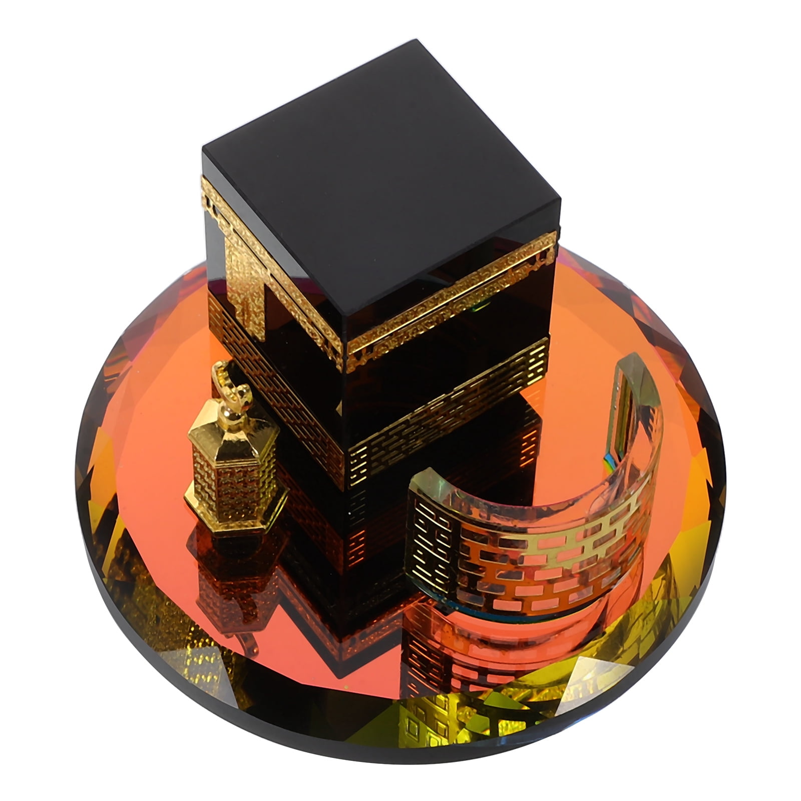 Qcwwy Kit Kaaba Musulmano, Architettura Islamica Musulmana Artigianato Modello Decorazione della Tavola Musulmana Decorazione Auto Accessori Ornamenti Souvenir