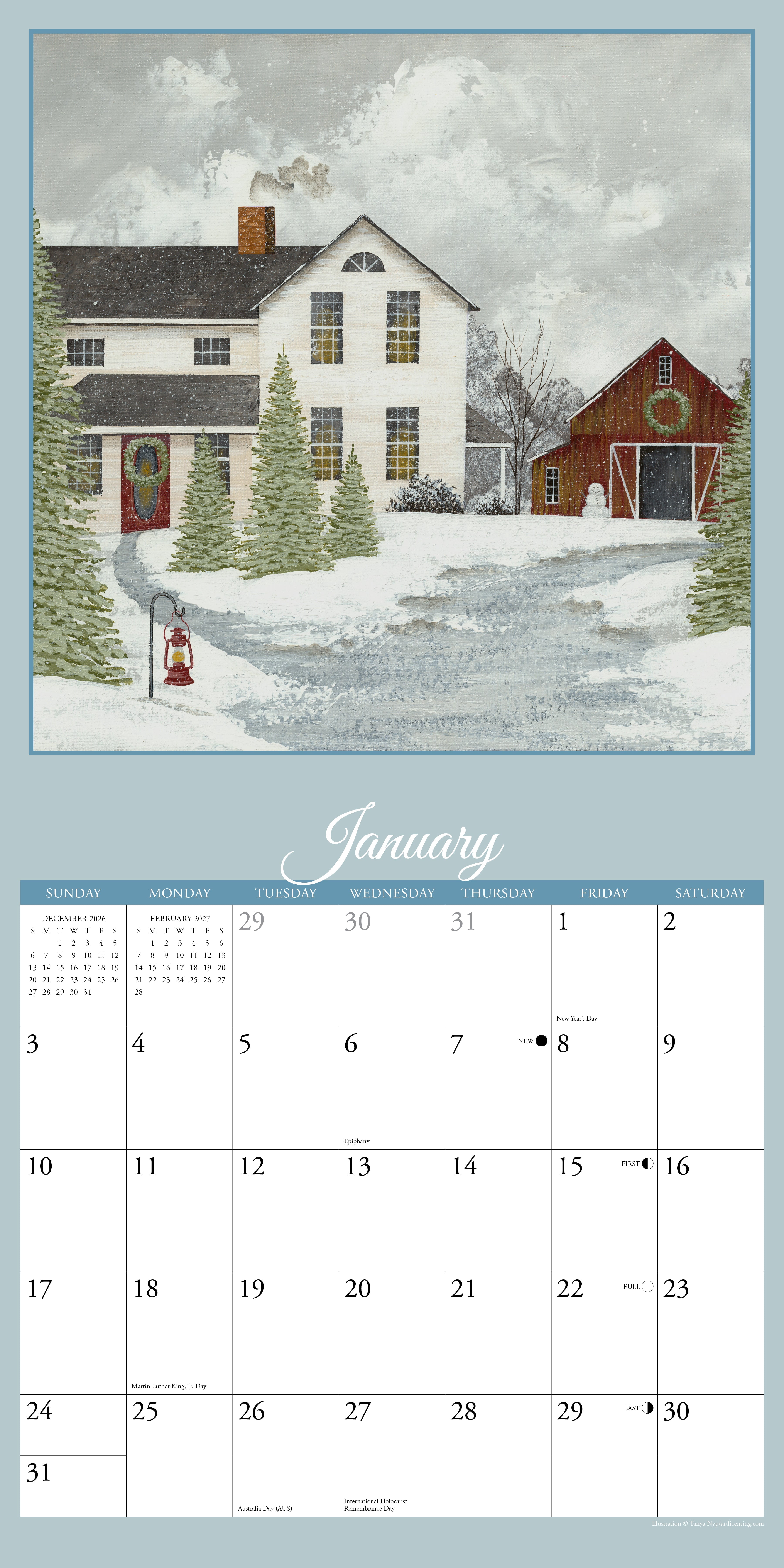 Willow Creek Press, Country Life - Artisan Series 2027 Wall Calendar