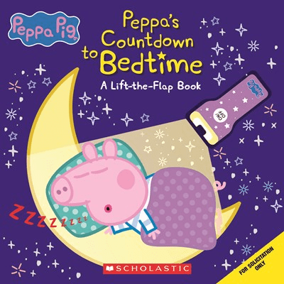SCHOLASTIC: Countdown to Bedtime: Lift-The-Flap Book with Flashlight (Peppa Pig) (Media Tie-in) (Media tie-in) (Board Book)