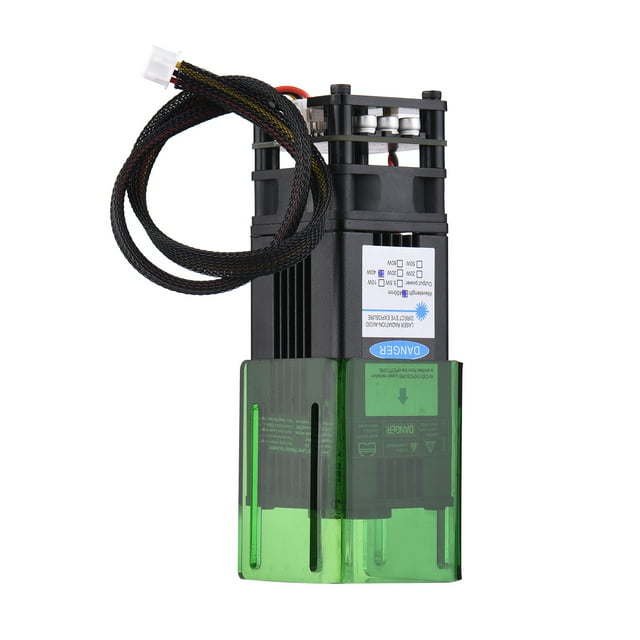 450nm 40W Module with Protective Cover Fixed Focal Length Engraving Head High Speed Engraver 3D Printer Router Module for DIY Craft Wood Leather Fabric Paper Cutting Engraving 40W 15mm