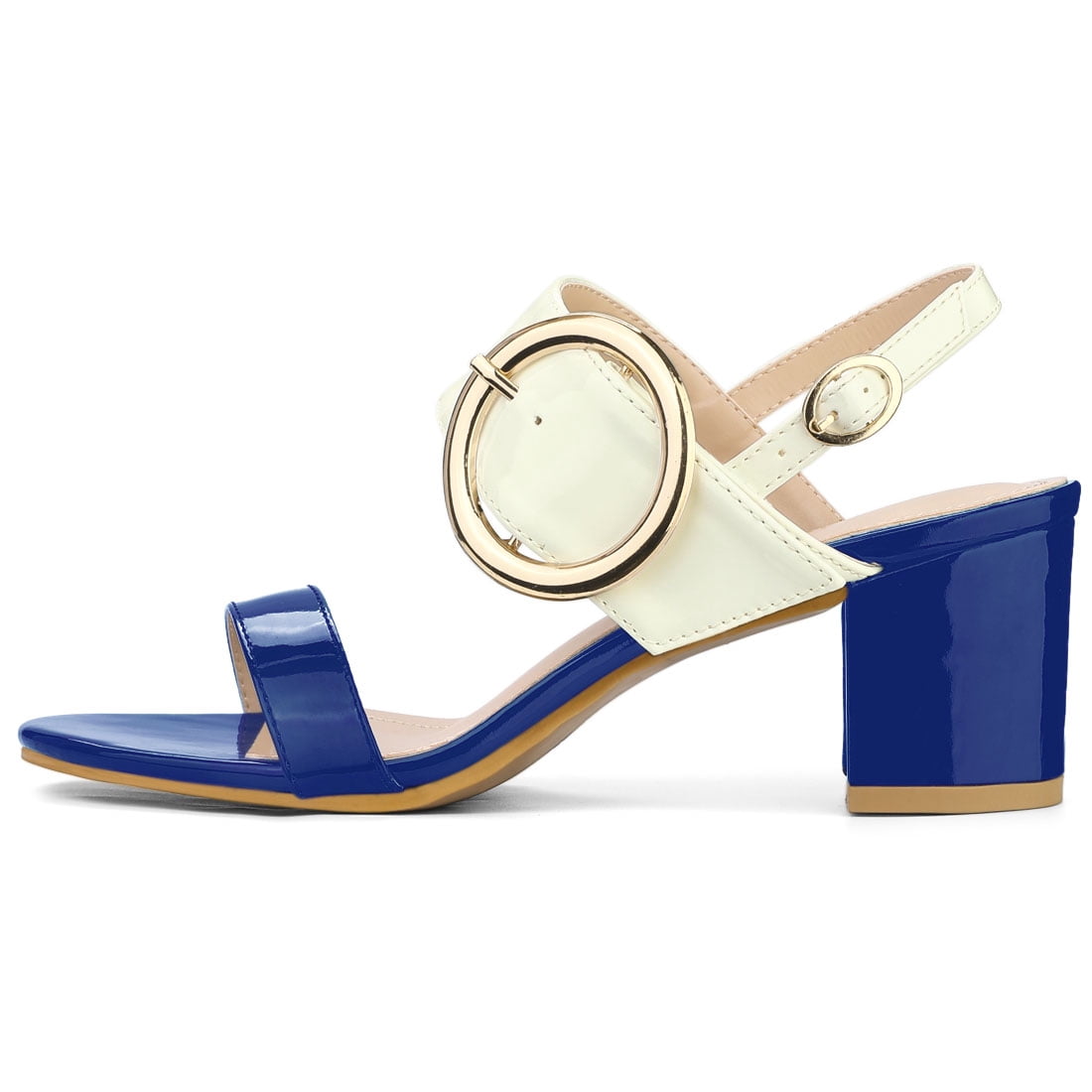 Unique Bargains Women's Slingback Block High Heel Sandals