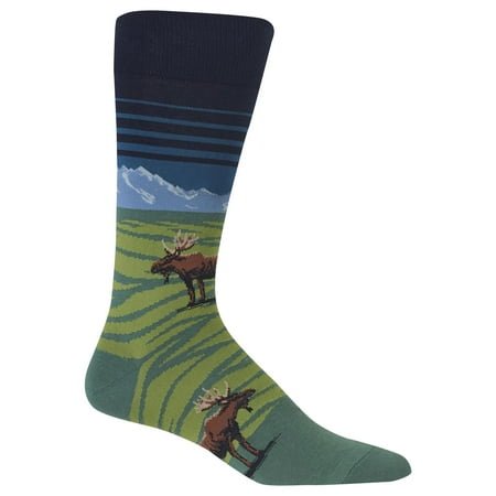 Hot Sox Mens Moose Mountain Crew Socks