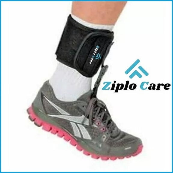 AFO Foot Drop Brace: Comfortable Day & Night Support, Usable with Shoes or Barefoot - Soft AFO for Men & Women, helps Plantar Fasciitis, Stroke Recovery,