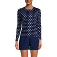 thumbnail image 3 of Lands' End Women's Crew Neck Long Sleeve Rash Guard UPF 50 Sun Protection Swim Tee, 3 of 3