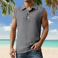 thumbnail image 2 of TBWNWG Men's Tank Tops Big and Tall Sleeveless Shirts for Gym Workout Running Beach Summer Button Up Tee Vest,Sizes 3XL, 2 of 5