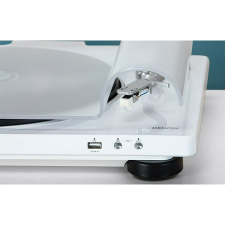 Denon - Semi-Automatic Analog Turntable - White
