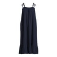 thumbnail image 5 of Time and Tru Women's Tie Shoulder Midi Dress, Sizes XS-XXXL, 5 of 5