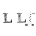 thumbnail image 2 of Simple & Stylish Sterling Silver Letter "L" Stud Earrings, 2 of 5
