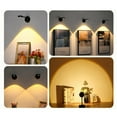 thumbnail image 5 of Artwork Lighting Lamp, Motion Sensor Artwork Light, LED Wall Light Night Light 3-Color Dimmable, Rechargeable, 360° Rotatable, Remote Control Included (Black, 1pc), 5 of 8