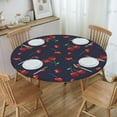 thumbnail image 4 of muroi Watercolor Cherry with Twig Round Fitted Tablecloth with Elastic Protector Table Kitchen Dinner Waterproof Oil-Proof Table Covers Fits 40"-44", Small, 4 of 6