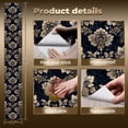 thumbnail image 3 of Baroque Peel and Stick Wallpaper Navy Baroque Floral Fabric Luxurious Gold vintage Wall Mural 17.7in x 9.8ft Self Adhesive Removable Wall Paper Renter Friendly Wallpaper for Bedroom Livingroom Men, 3 of 8