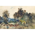 thumbnail image 2 of Joseph Frank Currier 24x17 Gold Ornate Framed and Double Matted Museum Art Print Titled - Landscape Sketch (ca. 1880), 2 of 4