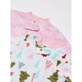 thumbnail image 2 of Hudson Baby Infant Girl Fleece Zipper Sleep and Play 2pk, Sparkle Trees, 6-9 Months, 2 of 4