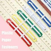 50 Pcs Prong Paper Fasteners Durable Plastic Filing Fasteners Colored Filing Binding Material Folder