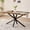 Brown, variant on 55.1" Dining Table for 4, Small Rectangular Mid Century Modern Kitchen Table with Metal Cross Legs for Restaurant Apartment Meeting Study Room (Only Table), Natural Stone Grain