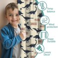 thumbnail image 3 of Blackout Kids Curtains,Dinosaur and Text Off White Pattern Children's Insulated Curtains Set Of 2,Bedroom Essentials,Toddler Room Decor 52"x84", 3 of 5
